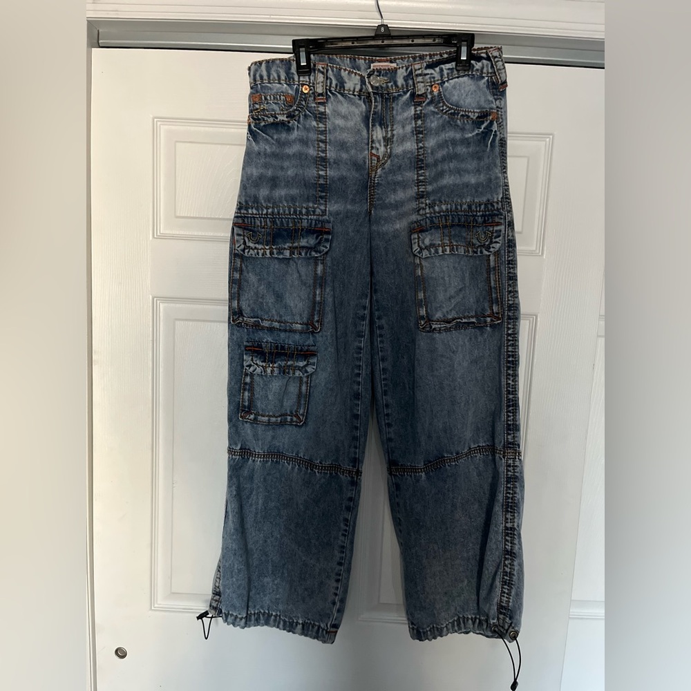 Vintage Denim Cargo Jeans